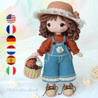 Little CATHY Crochet Doll Pattern, Amigurumi Doll Pattern, PDF Tutorial (En, Fr, De, Esp, Nl, It)