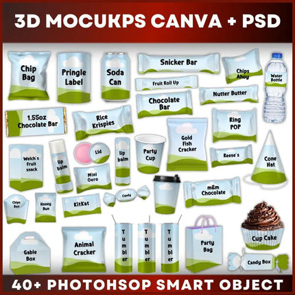 98500+ Party Favor Templates Bundle , Water Bottle Labels, Chip Bag Template, party favors, Chocolate Bar, Capri Sun Labels, Nutrition Facts