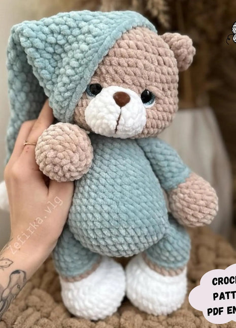 Teddy Bear Crochet Pattern, Bear Crochet Pattern, Amigurumi Teddy Bear Pattern, Bear Crochet Toy, Pattern In English