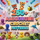 250+ Amigurumi Crochet Patterns Bundle PDF, Massive Collection of Cute DIY Toys, Beginner-Friendly Crochet Ebook with Tutorials in English