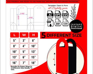 Mailer Box Dieline Template SVG PDF AI EPS Self-Lock Kraft