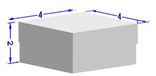4x4x2 Rigid Two-Piece Gift Box Dieline SVG PDF AI