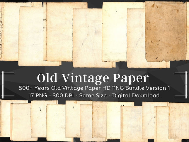 17 Vintage Codex Paper Texture | Distressed Aged Vintage Antique Grunge Ripped Edges Procreate Paper Bundle | Photoshop Overlay | Scrapbook - Crafty Temps