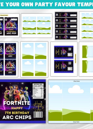 100+ Party Favor Templates Bundle: Editable Canva Mockups