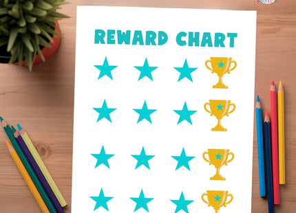 Child Reward Star Chart Printable | Kids Motivation Chart | Positive Behavior Tracker | Favor & Encouragement Digital PDF | Instant Download
