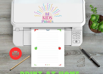 Printable Lined Paper PDF • Kids Writing Sheets • US Letter 8.5x11 • School & Homeschool Notebook Pages • Instant Download
