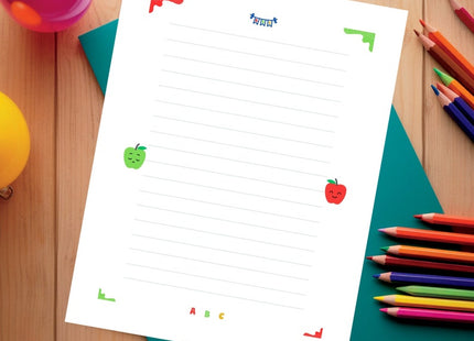 Printable Lined Paper PDF • Kids Writing Sheets • US Letter 8.5x11 • School & Homeschool Notebook Pages • Instant Download