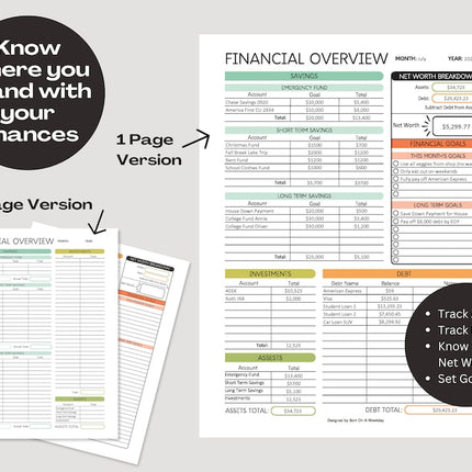 PRINTABLE Finance Planner, Budget Bundle, Debt Payoff Bundle, Savings Tracker, Spending Expense Tracker, Budget Templates, Colorful Modern