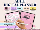 ADHD Digital Planner • Undated GoodNotes Planner • iPad Planner for Adults • Daily & Weekly ADHD Organizer • Neurodivergent-Friendly Layouts