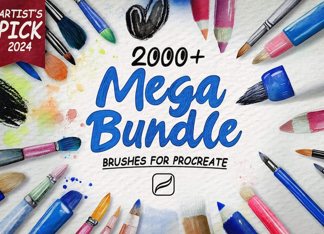2000+ Procreate Brushes - Mega Bundle For Procreate, Only Brushes - No Stamps, Full Shop Bundle, Procreate Ink, All In One Brushes Procreate