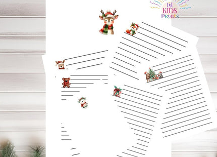 Mega Christmas Kids Stationery Pack • Printable Lined & Unlined Paper • Holiday Writing Pages • Cute Christmas Illustrations • PDF Download