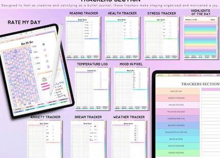 All-in-One Digital Planner Trackers 2025, 2026, 2027 Digital Planner, Digital Journal, Digital Goodnotes Template, Weekly, Daily Planner