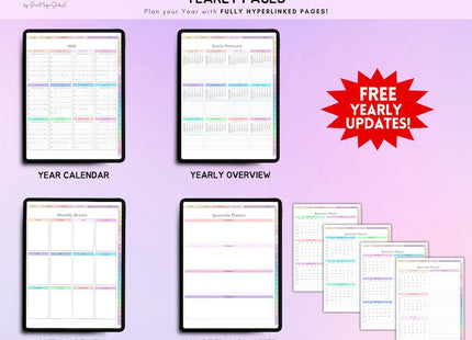 All-in-One Digital Planner Trackers 2025, 2026, 2027 Digital Planner, Digital Journal, Digital Goodnotes Template, Weekly, Daily Planner