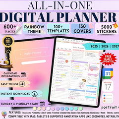 Collection image for: Digital Planner Bundle – Daily, Weekly & Monthly Layouts