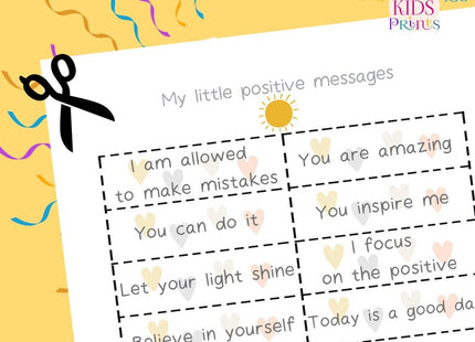 Motivational Phrase Printable for Kids | Positive Lunch Box Notes | Encouragement & Self-Esteem PDF | Inspirational School Messages