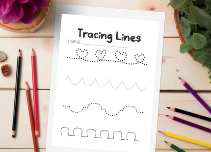 Fine Motor Skills Worksheet for Kids | Number Tracing & Dotted Line Practice | Printable PDF | Homeschool & Preschool Activity