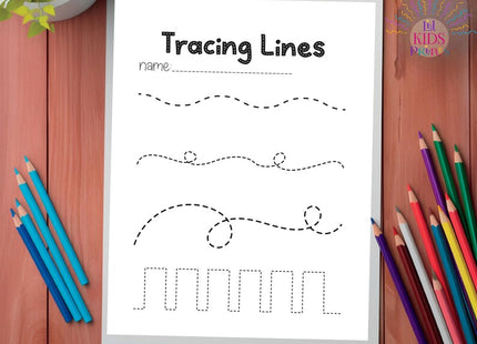 Fine Motor Skills Worksheet for Kids | Number Tracing & Dotted Line Practice | Printable PDF | Homeschool & Preschool Activity