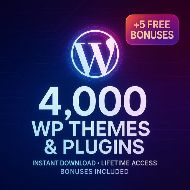 4000+ WordPress Templates, Themes & Plugins Mega-Bundle (Instant Download + 5 Free Bonuses