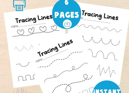 Fine Motor Skills Worksheet for Kids | Number Tracing & Dotted Line Practice | Printable PDF | Homeschool & Preschool Activity
