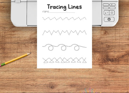 Fine Motor Skills Worksheet for Kids | Number Tracing & Dotted Line Practice | Printable PDF | Homeschool & Preschool Activity