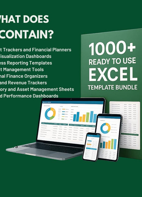 1000+ Excel Collection Bundle | Spreadsheet Templates | Financial & Business Excel Sheets | Data Analysis Tools | PLR | Digital Download