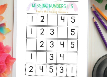 Preschool Number Worksheet Printable | Early Learning Math Activity | Montessori Homeschool PDF | Little Learner Number Practice | Instant Download