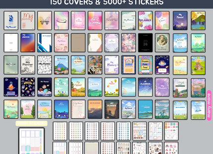 Dark Mode All In One Digital Planner Portrait 2025 2026 2027 Digital Journal, Digital Goodnotes Template, Weekly, Daily Planner