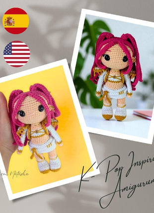 🎤 KPOP Demon Hunters Crochet Pattern Bundle – Rumi, Zoey & Mira Chibi Dolls