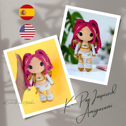 🎤 KPOP Demon Hunters Crochet Pattern Bundle – Rumi, Zoey & Mira Chibi Dolls