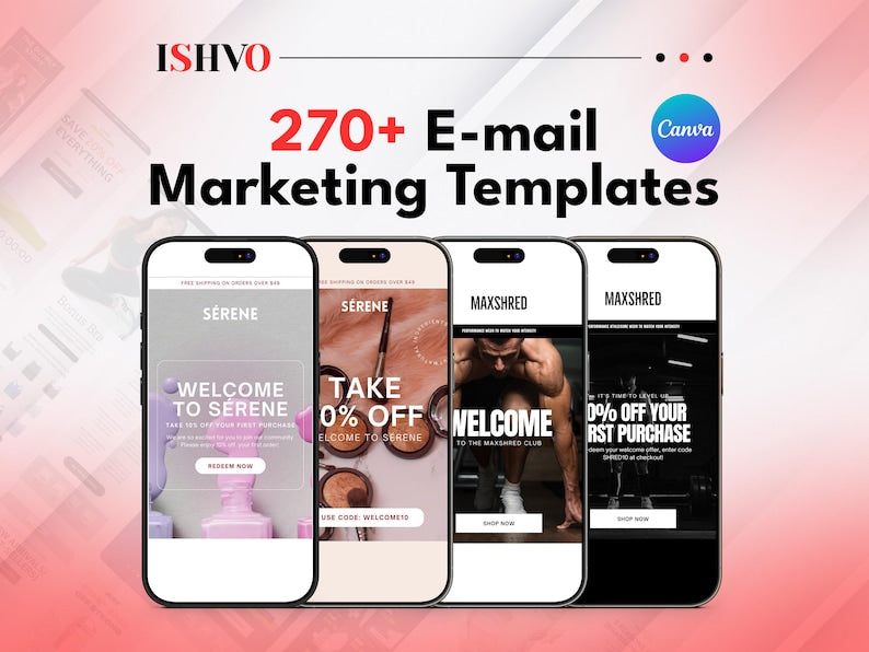 270+ Email Marketing Canva Templates PLR & MRR | Editable Email ...