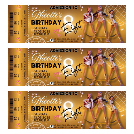 K-Pop Demon Hunter Birthday Invitation | 3 Editable Ticket Designs