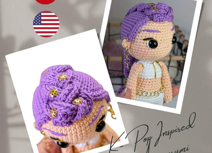 🎤 KPOP Demon Hunters Crochet Pattern Bundle – Rumi, Zoey & Mira Chibi Dolls