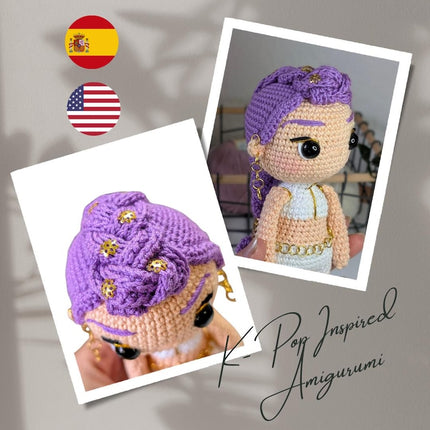 🎤 KPOP Demon Hunters Crochet Pattern Bundle – Rumi, Zoey & Mira Chibi Dolls