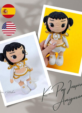 🎤 KPOP Demon Hunters Crochet Pattern Bundle – Rumi, Zoey & Mira Chibi Dolls