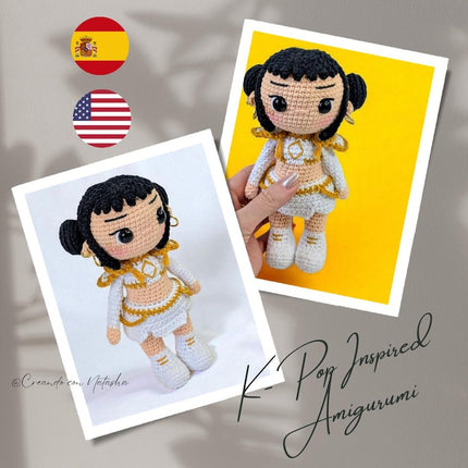 🎤 KPOP Demon Hunters Crochet Pattern Bundle – Rumi, Zoey & Mira Chibi Dolls