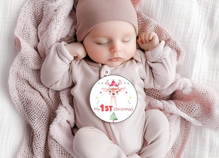 My First Christmas Baby Milestone Printable | Newborn Photo Prop | Digital Holiday Photoshoot Accessory | Instant Download