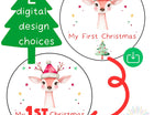 My First Christmas Baby Milestone Printable | Newborn Photo Prop | Digital Holiday Photoshoot Accessory | Instant Download