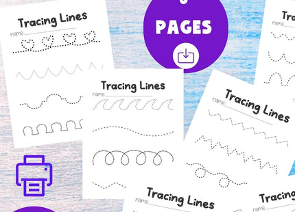 Fine Motor Skills Worksheet for Kids | Number Tracing & Dotted Line Practice | Printable PDF | Homeschool & Preschool Activity