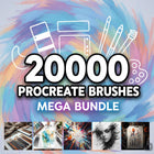 20,000+ Procreate Brushes Mega Bundle | Ultimate Procreate Brush Pack for Drawing, Painting, Lettering, Textures & Effects - Crafty Temps