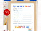 All About My Dad Printable Questionnaire | Kids Father’s Day Activity | Personalized Dad Interview PDF | Instant Download Craft Page