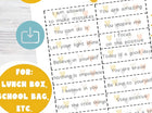 Motivational Phrase Printable for Kids | Positive Lunch Box Notes | Encouragement & Self-Esteem PDF | Inspirational School Messages