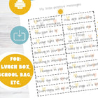 Motivational Phrase Printable for Kids | Positive Lunch Box Notes | Encouragement & Self-Esteem PDF | Inspirational School Messages - Crafty Temps