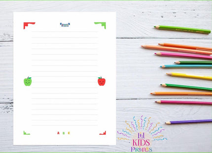 Printable Lined Paper PDF • Kids Writing Sheets • US Letter 8.5x11 • School & Homeschool Notebook Pages • Instant Download