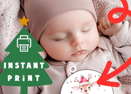 My First Christmas Baby Milestone Printable | Newborn Photo Prop | Digital Holiday Photoshoot Accessory | Instant Download