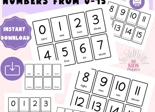 Number Tracing Worksheets 0–15 • Preschool Counting Practice • Learn to Write • Early Math PDF • Kids Printable Worksheet