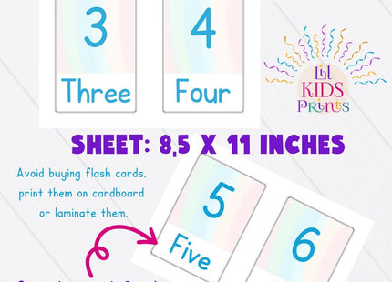 Number Recognition Flashcards 1–10 • Preschool Math Learning • Number & Word Cards • Printable PDF • Instant Download