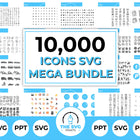 10,000 SVG Icon Mega Bundle for Business, Web, Social Media
