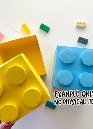 Printable Building Brick Favor Box SVG Template for Cricut