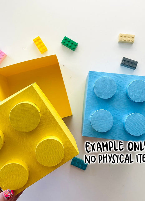 Printable Building Brick Favor Box SVG Template for Cricut