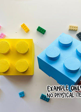 Printable Building Brick Favor Box SVG Template for Cricut